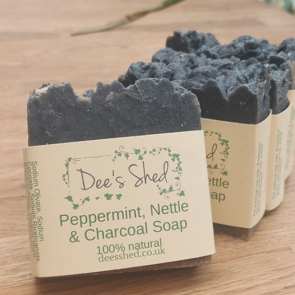 Soap - Peppermint, Nettle and Charcoal - Dees Shed