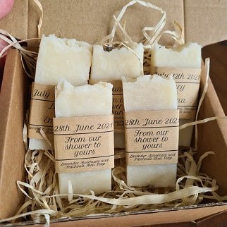 Wedding Favours - Lavender, Rose, Geranium and Patchouli Pink Clay Soap - Dees Shed